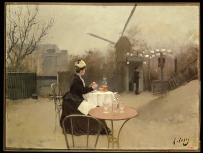 Buiten eten door Ramon Casas i Carbo